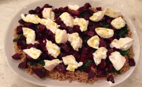 Mushroom Farro, Roasted Beets & Burrata